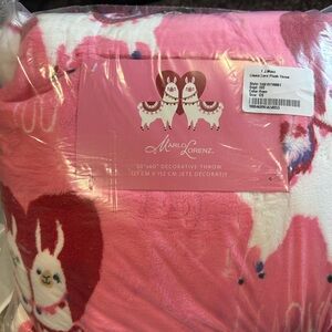 🏖️ Brand new Marlo Lorenz Love llama Alpaca Plush Throw Blanket